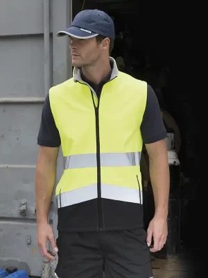Odsevni brezrokavnik – Result – Printable Safety Softshell Gilet R451X
