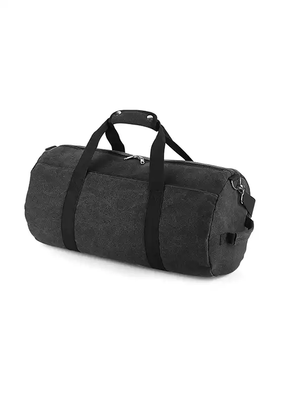 Torba - BagBase - Vintage Canvas Barrel Bag BG655 - Image 2