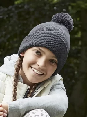 Otroška kapa – Beechfield – Junior Original Pom Pom Beanie B426b