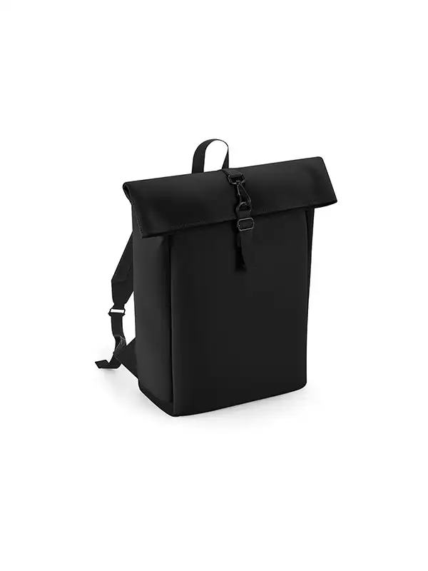 Nahrbtnik - BagBase - Matte PU Roll-Top Backpack BG335 - Image 2