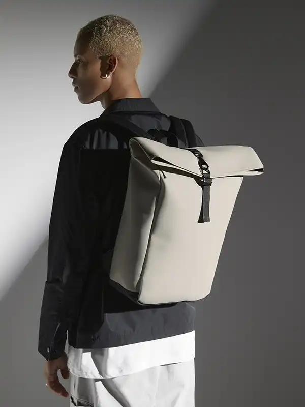 Nahrbtnik - BagBase - Matte PU Roll-Top Backpack BG335