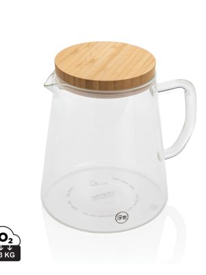 Vrč – Ukiyo – Borosilicate glass carafe with bamboo lid 1.2L