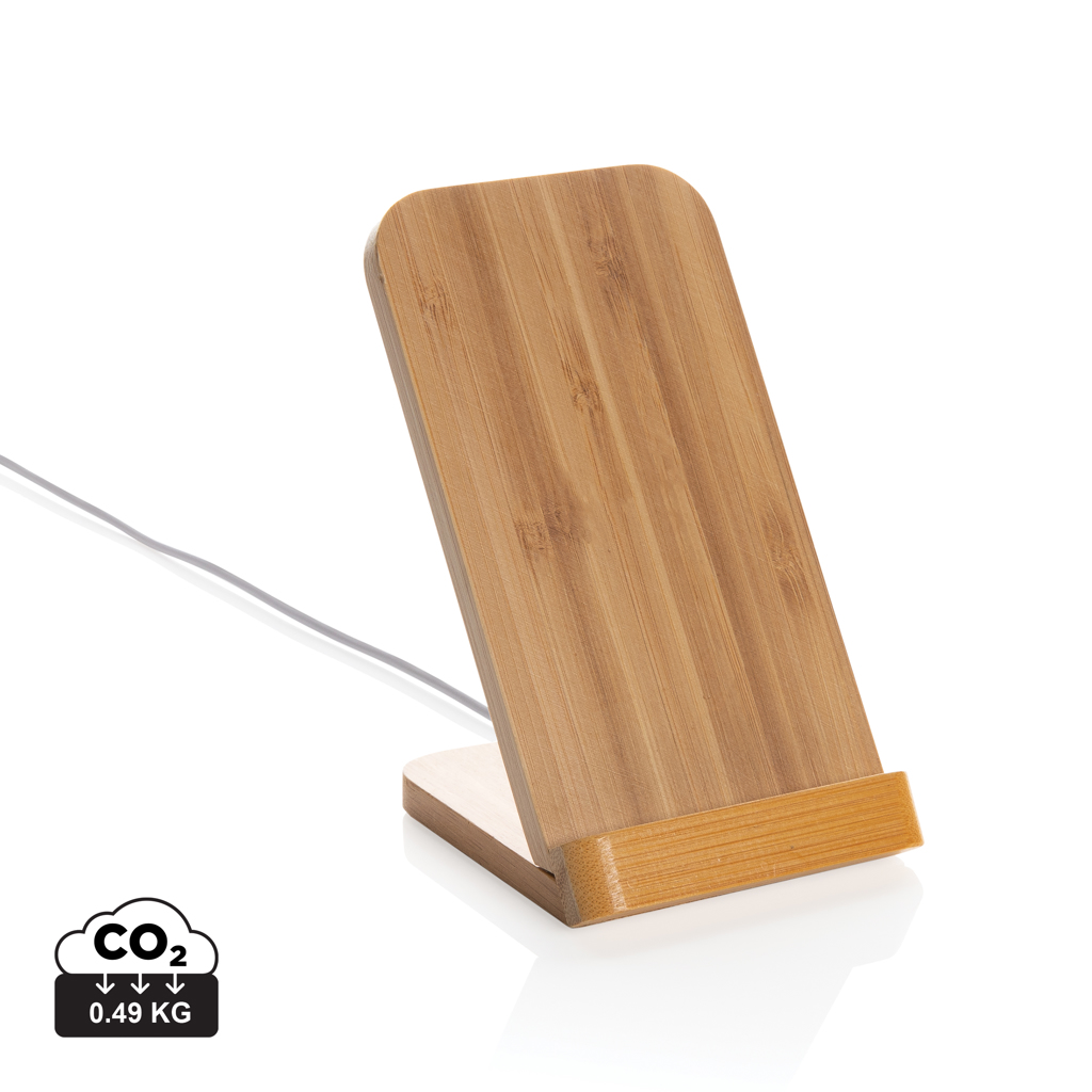 Stojalo z brezžičnim polnilnikom - XD - Bamboo 5W wireless charging stand