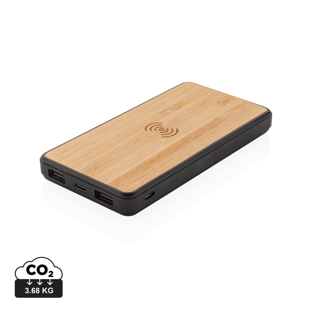 Powerbank z brezžičnim polnilnikom - XD - RCS recycled plastic 8000 mAh Wireless Powerbank