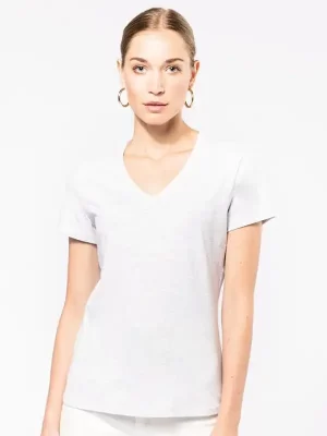 Ženska majica – Kariban – Ladies Short Sleeve V-Neck T-Shirt KA381