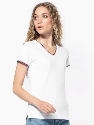 Ženska majica – Kariban – Ladies Pique Knit V-Neck T-Shirt KA394