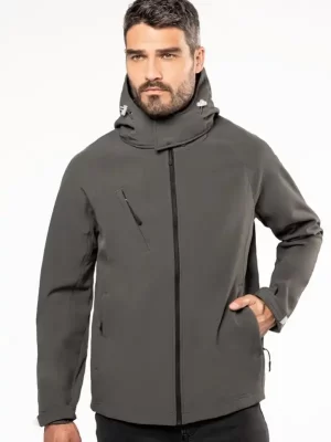Softshell – Kariban – Men’s Hooded Softshell Jacket – KA413