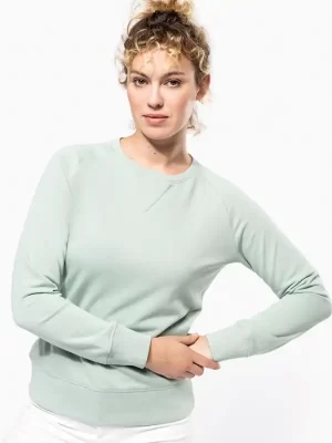 Ženski pulover – Kariban – Ladies’ Organic Cotton Crew Neck Raglan Sleeve Sweatshirt KA481