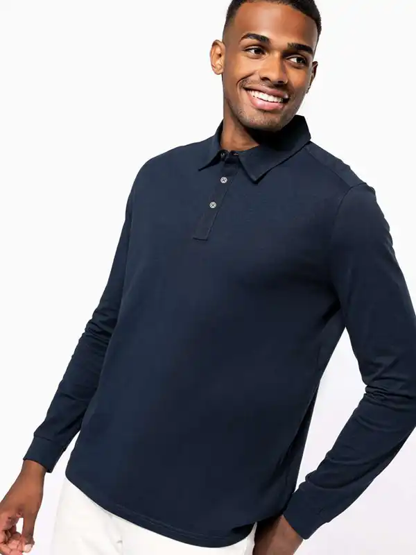 Polo majica - Kariban -Men's Long Sleeve Jersey Polo Shirt KA264