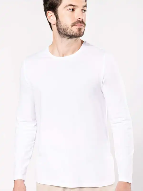 Majica - Kariban - Men's Long-Sleeved Crew Neck T-Shirt KA3016