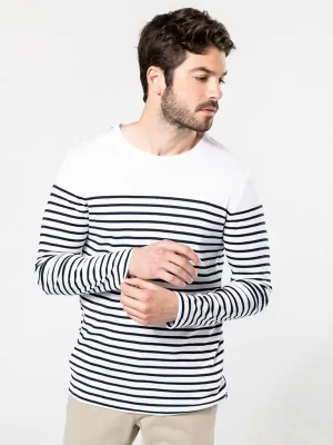 Majica – Kariban – Long-Sleeved Breton Stripe Top KA366