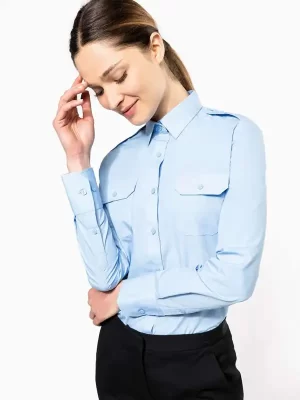 Ženska srajca – Kariban – Ladies’ Long-Sleeved Pilot Shirt KA506