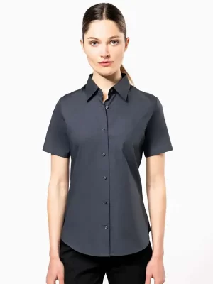 Ženska srajca – Kariban – Ladies’ Short-Sleeved Cotton/Elastane Shirt KA532