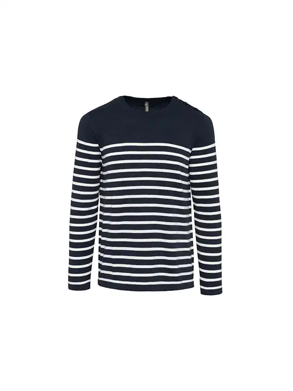 Striped Navy/Off White