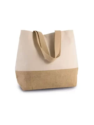Vrečka – Ki-mood – Canvas & Jute Hold-All Shopper Bag KI0235