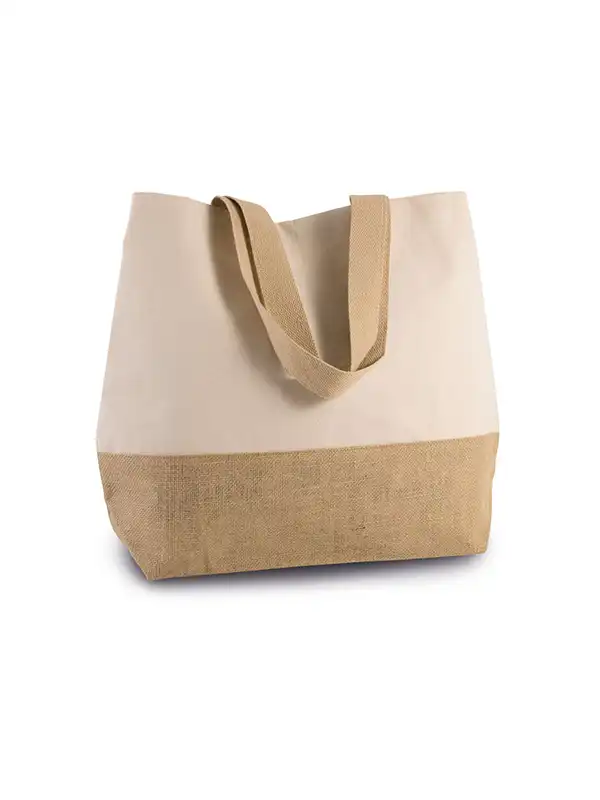 Vrečka - Ki-mood - Canvas & Jute Hold-All Shopper Bag KI0235