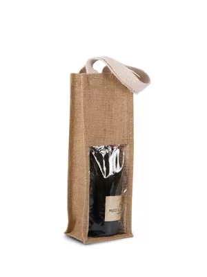 Vrečka za steklenice – Ki-mood – za steklenice Jute Bottle Bag KI0267