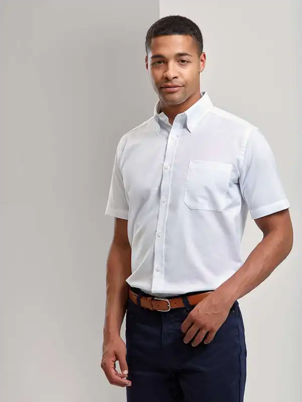 Srajca - Premier - Men's Short Sleeve Signature Oxford Shirt PR236