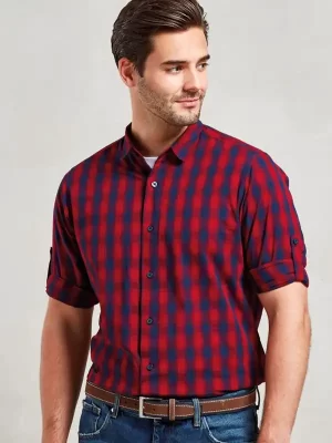 Srajca – Premier – Mulligan Check – Men’s Long Cotton Shirt PR250