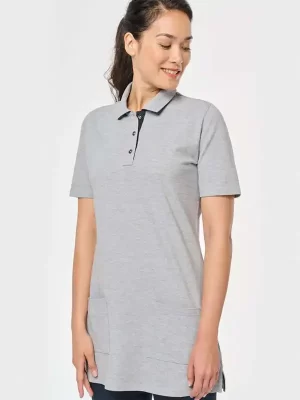 Ženska delovna polo majica – WK – Ladies’ Short-Sleeved Longline Polo Shirt WK209 – OUTLET