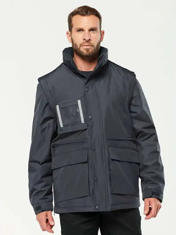Delovna jakna - WK - Detachable-Sleeved Workwear Parka WK6106