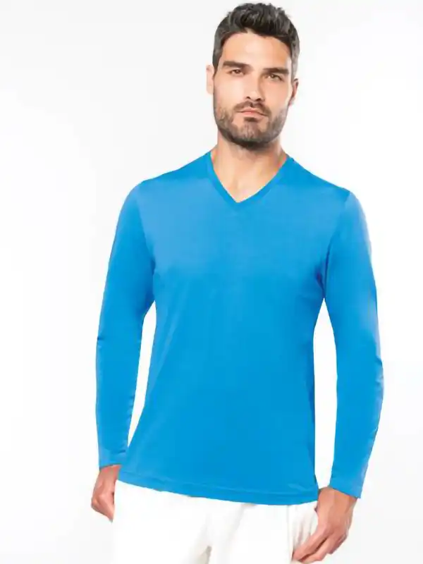 Majica - Kariban - Long Sleeve V-Neck T-Shirt KA358