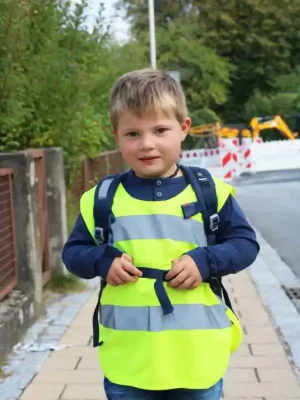 Otroški odsevni brezrokavnik – Korntex – Amigo Kid’s High Visibility Poncho P100