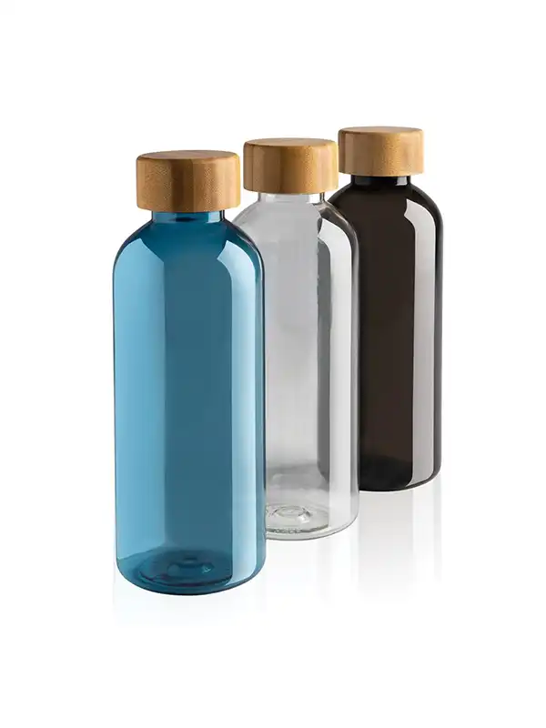 Flaška - XD - GRS RPET bottle with bamboo lid P433.09