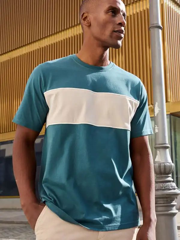 Majica - Daiber - Organic T-Shirt "Colour-Block" 8049