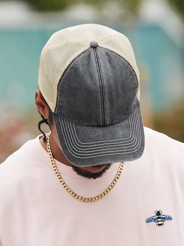 Kapa - Beechfield - 6 Panel Vintage Trucker Cap B 672