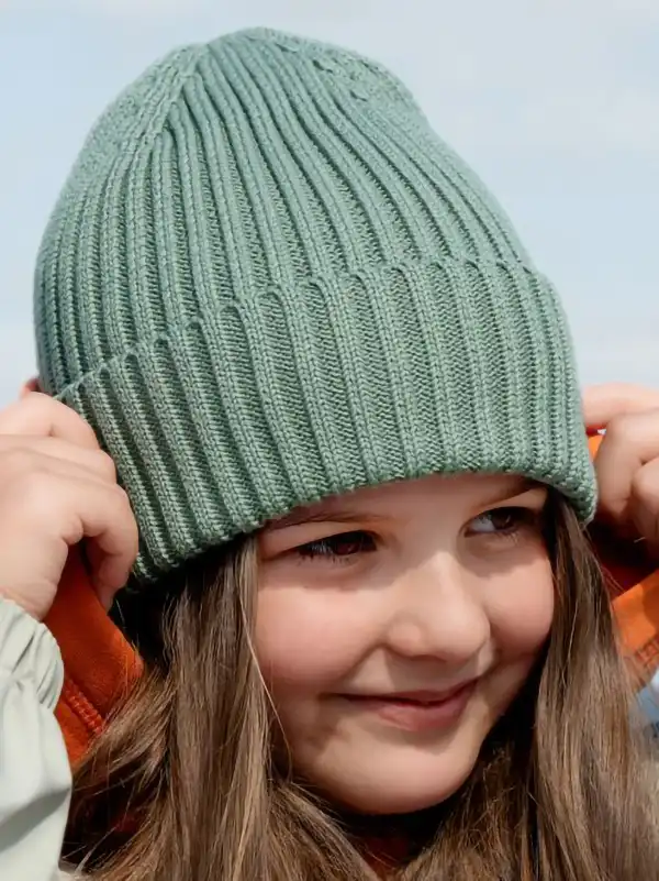 Otroška kapa - Beechfield - Kids' Organic Knitted Beanie B 341B