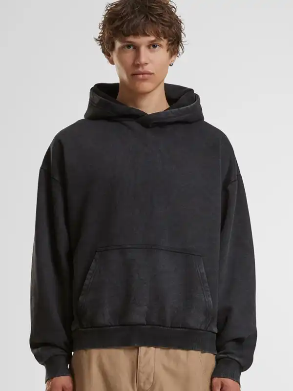 Pulover - Build Your Brand - Heavy Hooded Sweater "Stonewash" BY 294
