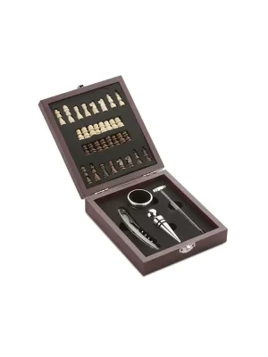 Vinski set s šahom – Blue – Wine set with chess TREBB BLCO-17552