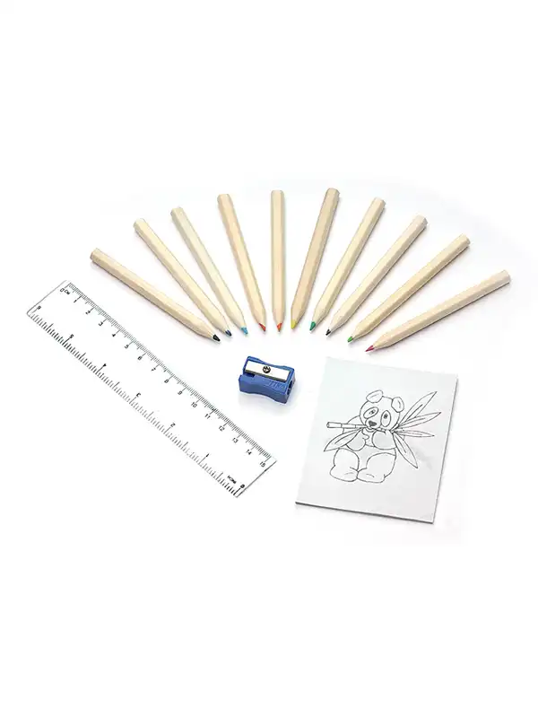 Komplet barvic in pobarvanke - Blue - Colour pencils with colouring book DÉCOR BLCO-19805