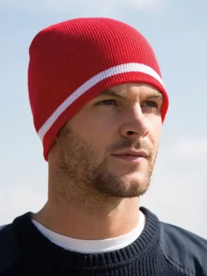 Kapa – Result – Knitted Hat with contrasting Stripes R368X