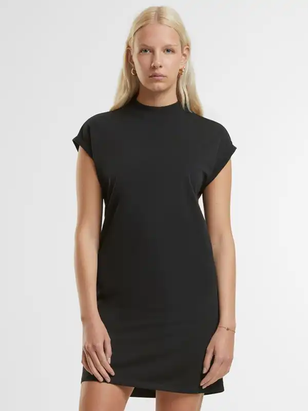 Ženska obleka - New Morning Studios - T-shirt Dress with stand-up collar NM 026
