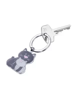 Obesek za ključe – Troika – Keyring “CAT & KITTY” KR18-04/GY