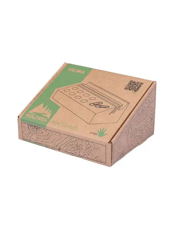Namizni organizator - Troika - Desk organizer "HOLZWEG PEN STAND" WOD02BR - Image 2