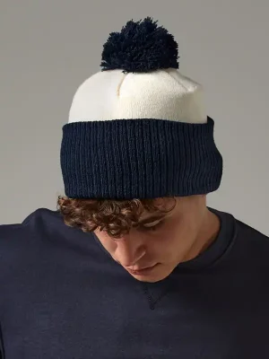 Kapa – Beechfield – 2-color beanie with pompom B451